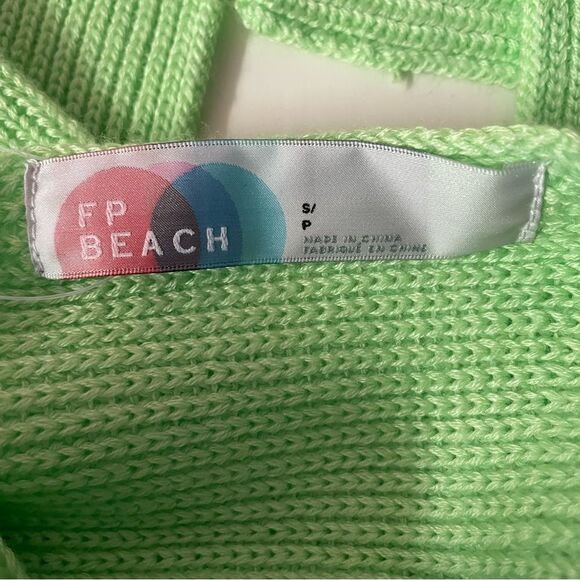 Free People FP Beach Green Orchid Convertible Open-Back Sweater Tank NWT Size S - Picture 3 of 6